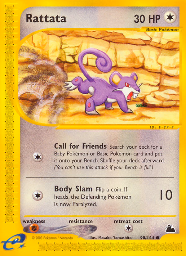 Rattata Pokemon card (90/144, Skyridge)