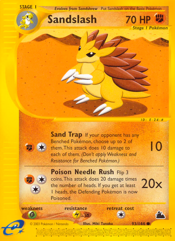 Sandslash Pokemon card (93/144, Skyridge)