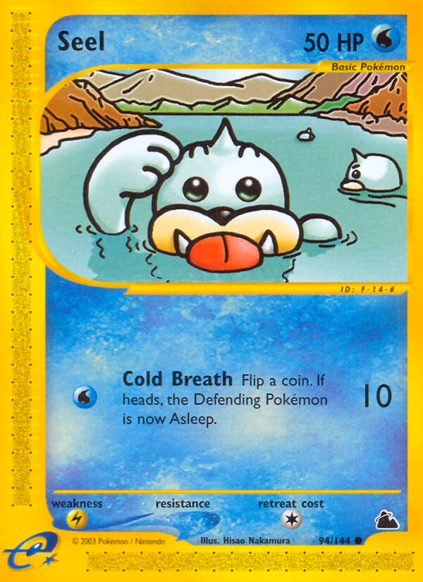 Seel Pokemon card (94/144, Skyridge)