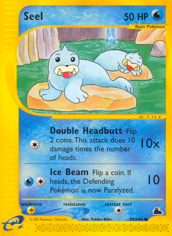 Seel Pokemon card (95/144, Skyridge)