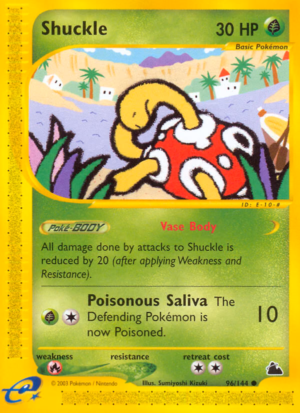Shuckle Pokemon card (96/144, Skyridge)