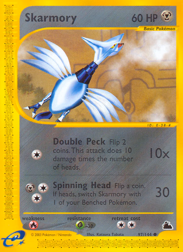 Skarmory Pokemon card (97/144, Skyridge)