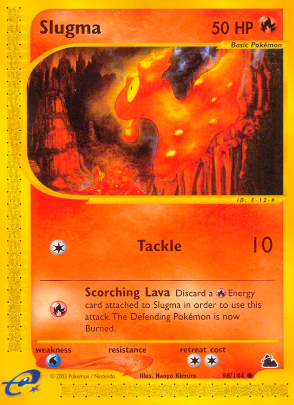 Slugma Pokemon card (98/144, Skyridge)