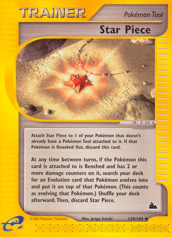 Star Piece Pokemon card (139/144, Skyridge)