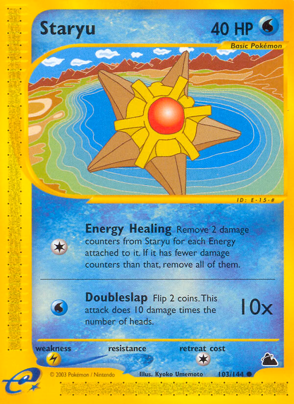 Staryu Pokemon card (103/144, Skyridge)