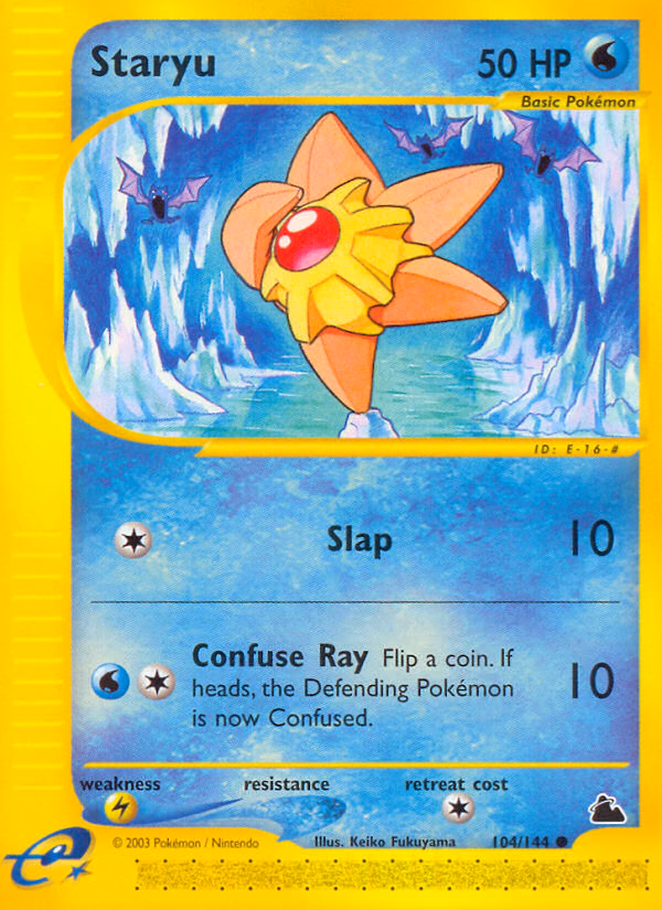 Staryu Pokemon card (104/144, Skyridge)