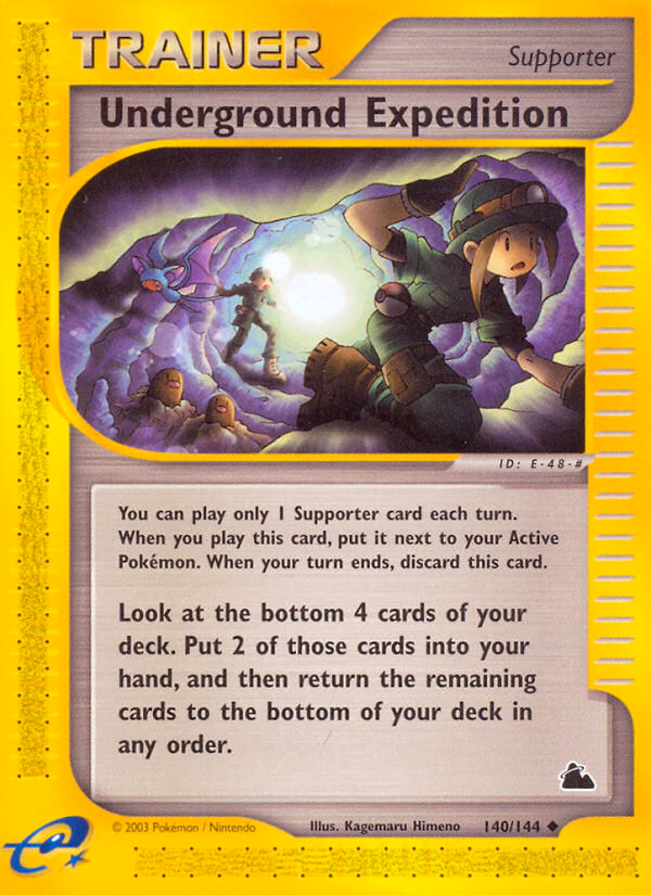 Underground Expedition Pokemon card (140/144, Skyridge)