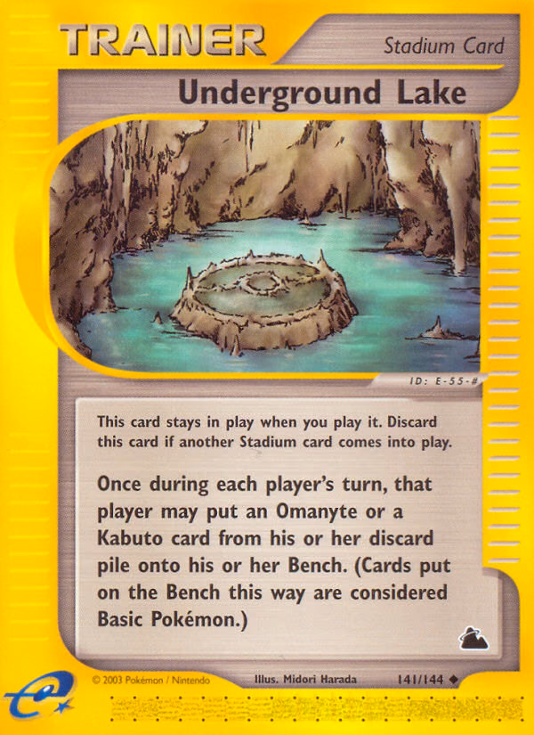 Underground Lake Pokemon card (141/144, Skyridge)