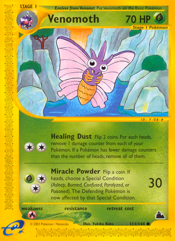 Venomoth Pokemon card (111/144, Skyridge)