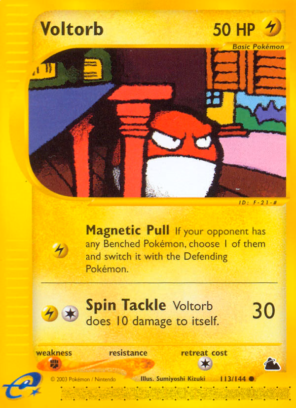 Voltorb Pokemon card (113/144, Skyridge)