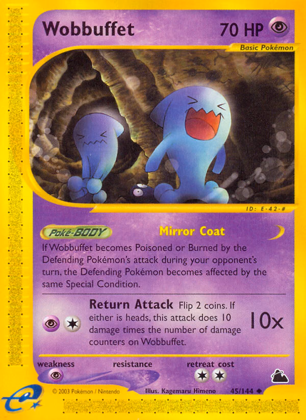 Wobbuffet Pokemon card (45/144, Skyridge)
