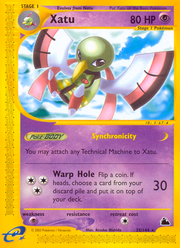 Xatu Pokemon card (35/144, Skyridge)