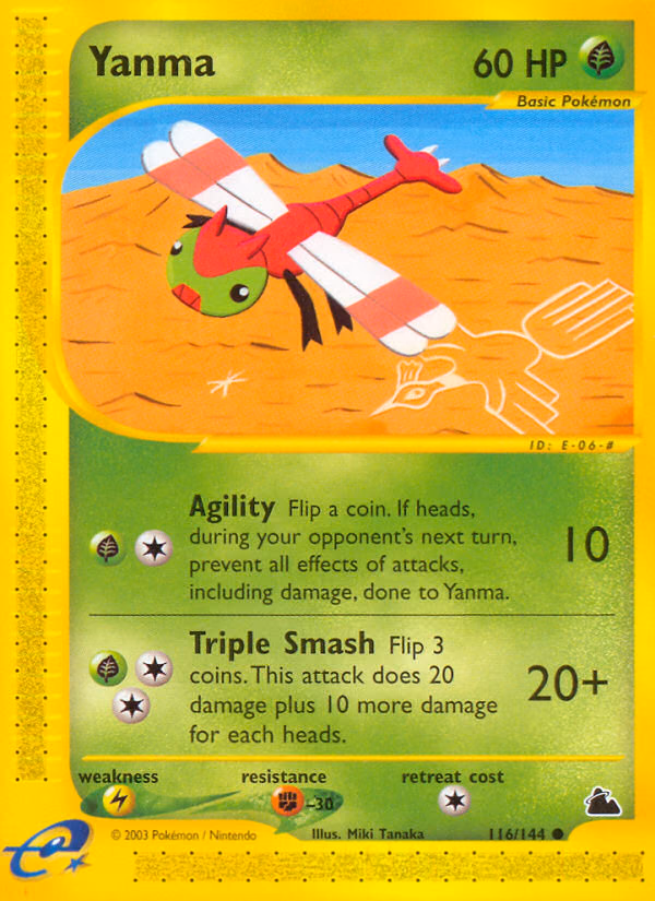 Yanma Pokemon card (116/144, Skyridge)