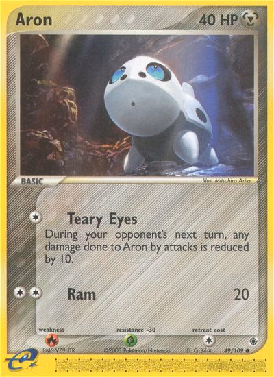 Aron Pokemon card (49/109, Ruby & Sapphire)