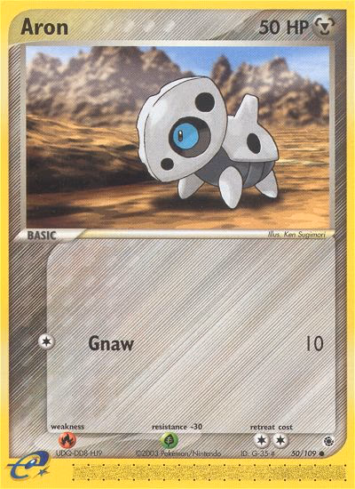 Aron Pokemon card (50/109, Ruby & Sapphire)