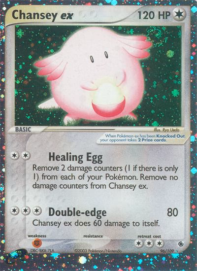 Chansey ex Pokemon card (96/109, Ruby & Sapphire)