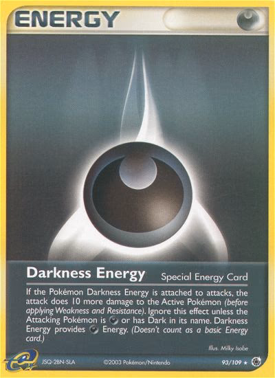 Darkness Energy Pokemon card (93/109, Ruby & Sapphire)
