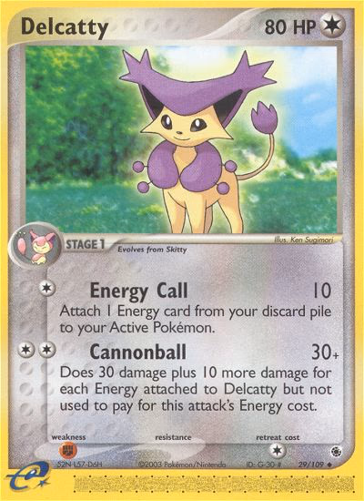 Delcatty Pokemon card (29/109, Ruby & Sapphire)