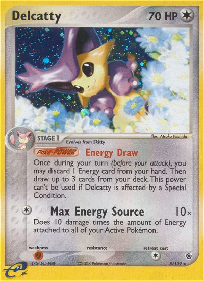 Delcatty Pokemon card (5/109, Ruby & Sapphire)