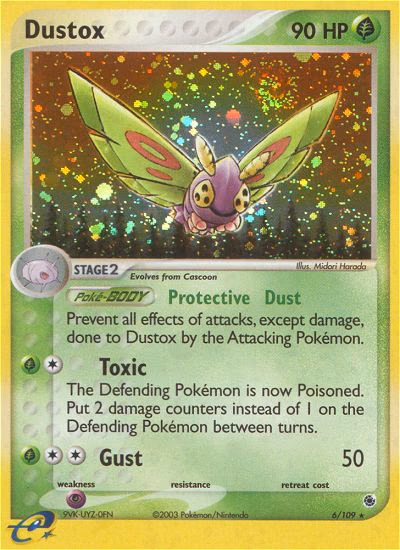 Dustox Pokemon card (6/109, Ruby & Sapphire)