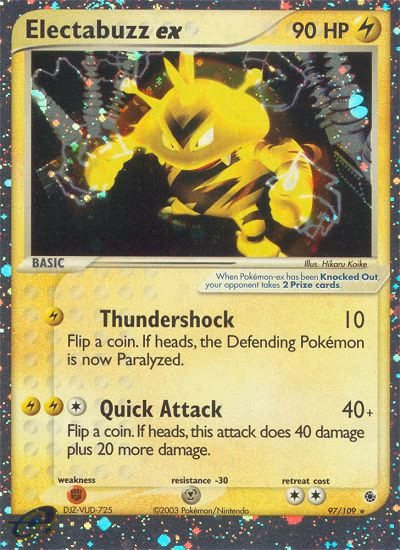 Electabuzz ex Pokemon card (97/109, Ruby & Sapphire)