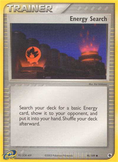 Energy Search Pokemon card (90/109, Ruby & Sapphire)