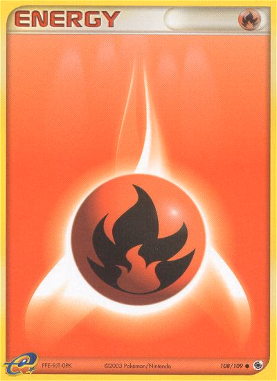 Fire Energy Pokemon card (108/109, Ruby & Sapphire)
