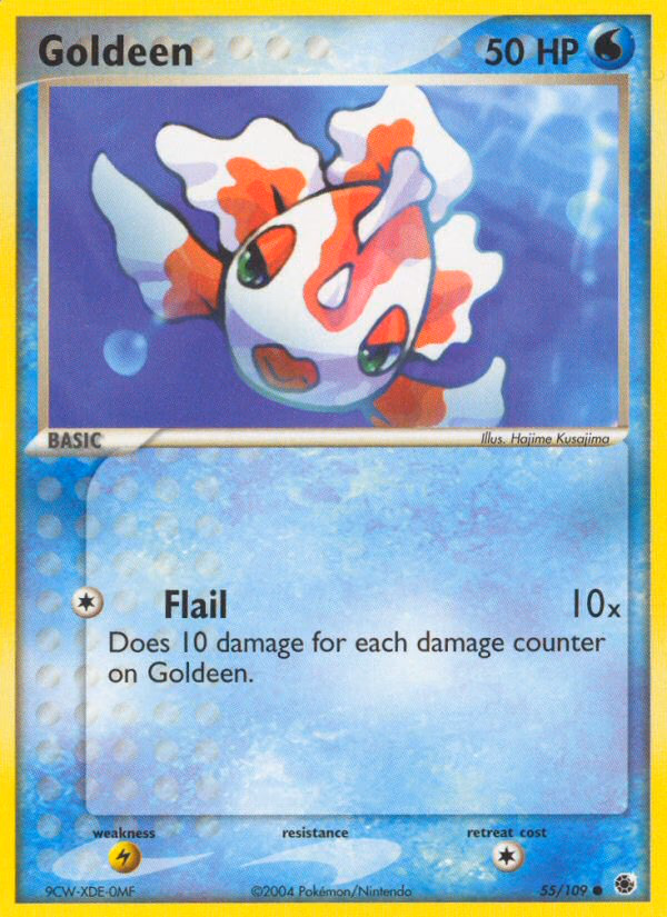 Goldeen Pokemon card (55/109, Ruby & Sapphire)