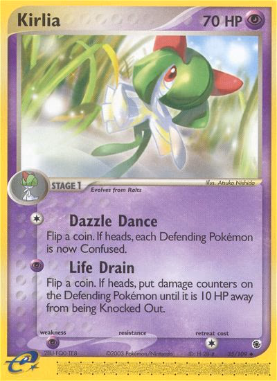 Kirlia Pokemon card (35/109, Ruby & Sapphire)