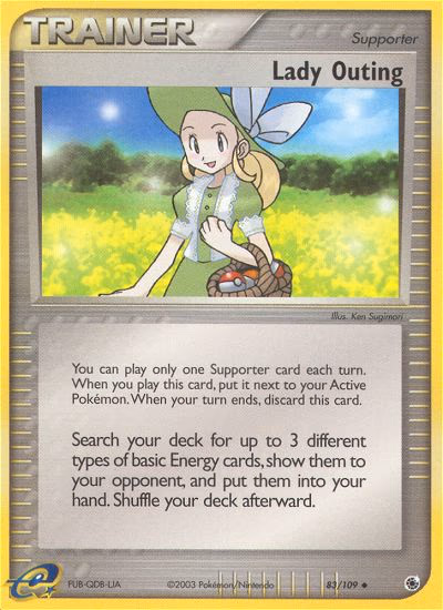Lady Outing Pokemon card (83/109, Ruby & Sapphire)