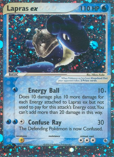 Lapras ex Pokemon card (99/109, Ruby & Sapphire)