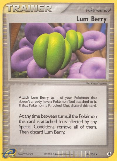 Lum Berry Pokemon card (84/109, Ruby & Sapphire)