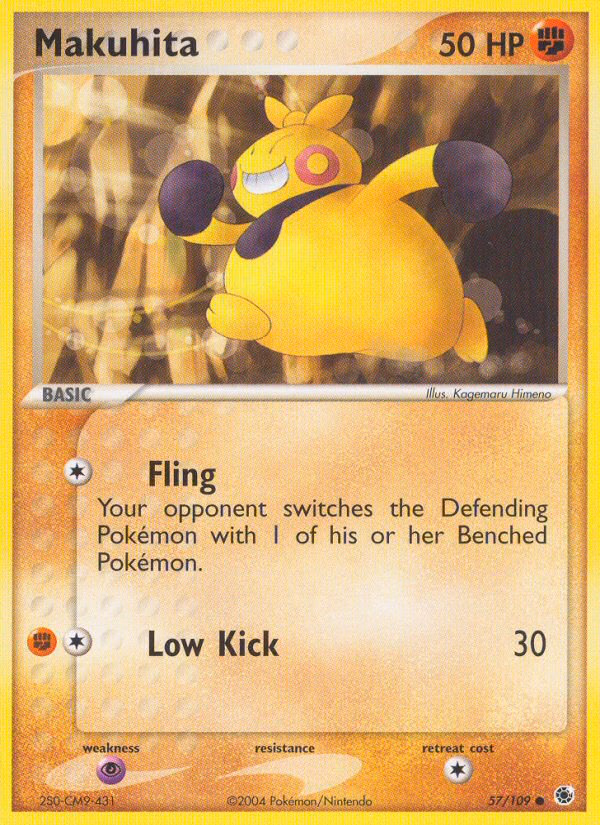Makuhita Pokemon card (57/109, Ruby & Sapphire)