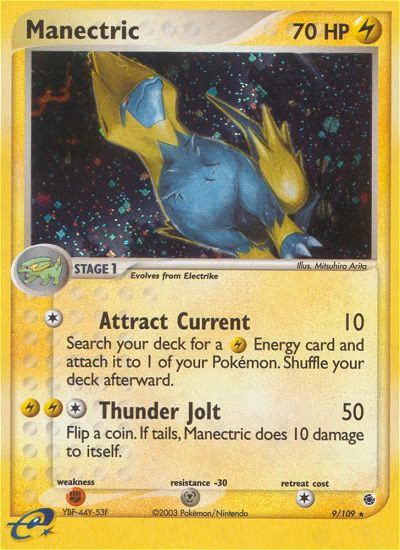 Manectric Pokemon card (9/109, Ruby & Sapphire)
