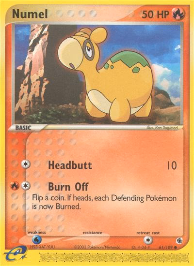 Numel Pokemon card (61/109, Ruby & Sapphire)