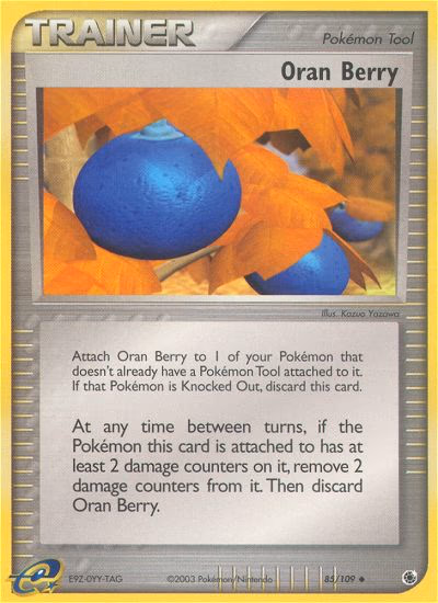 Oran Berry Pokemon card (85/109, Ruby & Sapphire)