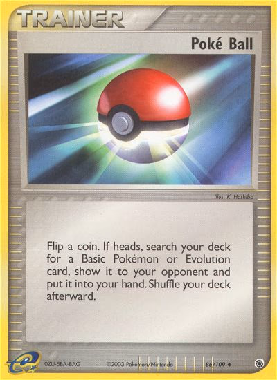 Poké Ball Pokemon card (86/109, Ruby & Sapphire)