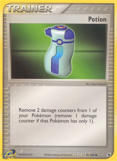 Potion Pokemon card (91/109, Ruby & Sapphire)