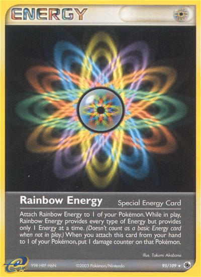 Rainbow Energy Pokemon card (95/109, Ruby & Sapphire)