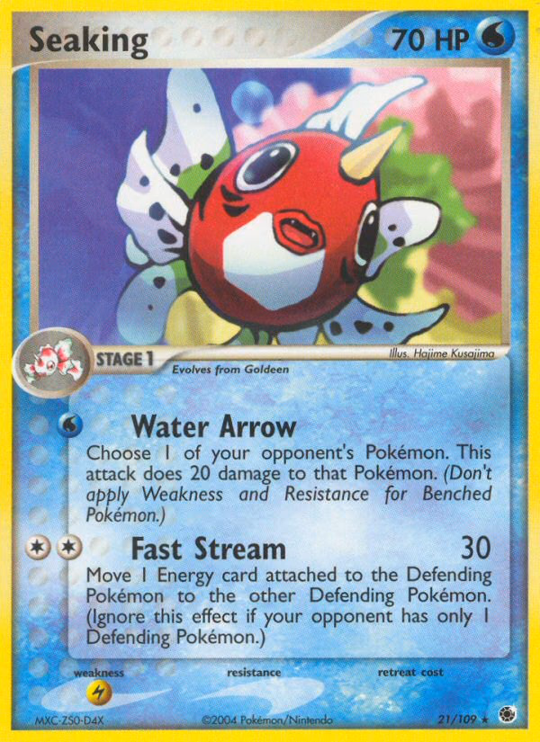 Seaking Pokemon card (21/109, Ruby & Sapphire)