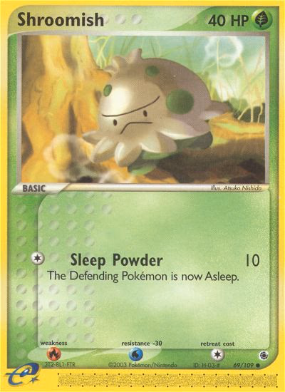 Shroomish Pokemon card (69/109, Ruby & Sapphire)