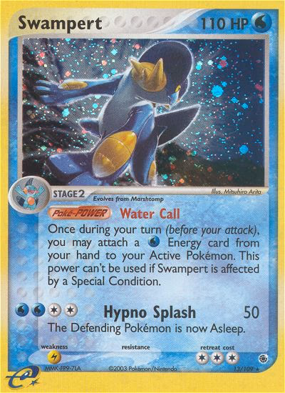 Swampert Pokemon card (13/109, Ruby & Sapphire)