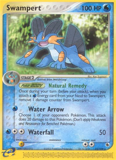 Swampert Pokemon card (23/109, Ruby & Sapphire)
