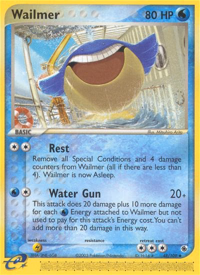 Wailmer Pokemon card (48/109, Ruby & Sapphire)