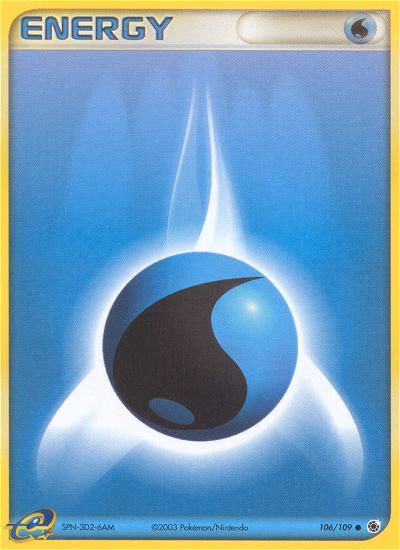 Water Energy Pokemon card (106/109, Ruby & Sapphire)