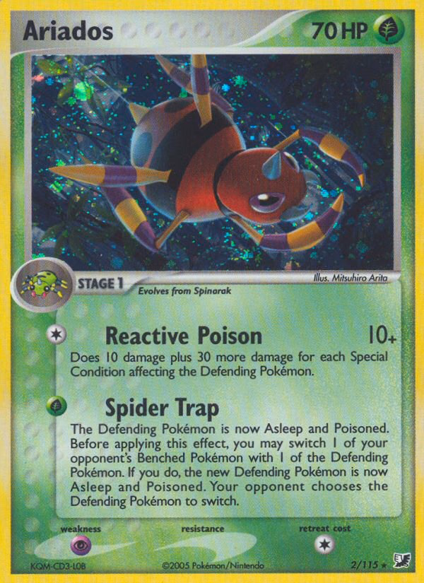 Ariados Pokemon card (2/115, Unseen Forces)