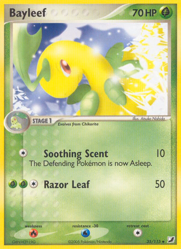 Bayleef Pokemon card (35/115, Unseen Forces)