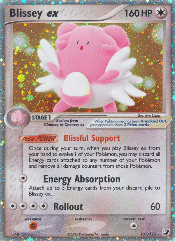 Blissey ex Pokemon card (101/115, Unseen Forces)