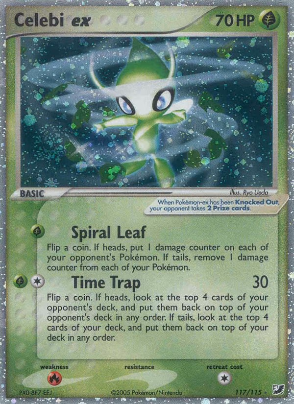 Celebi ex Pokemon card (117/115, Unseen Forces)