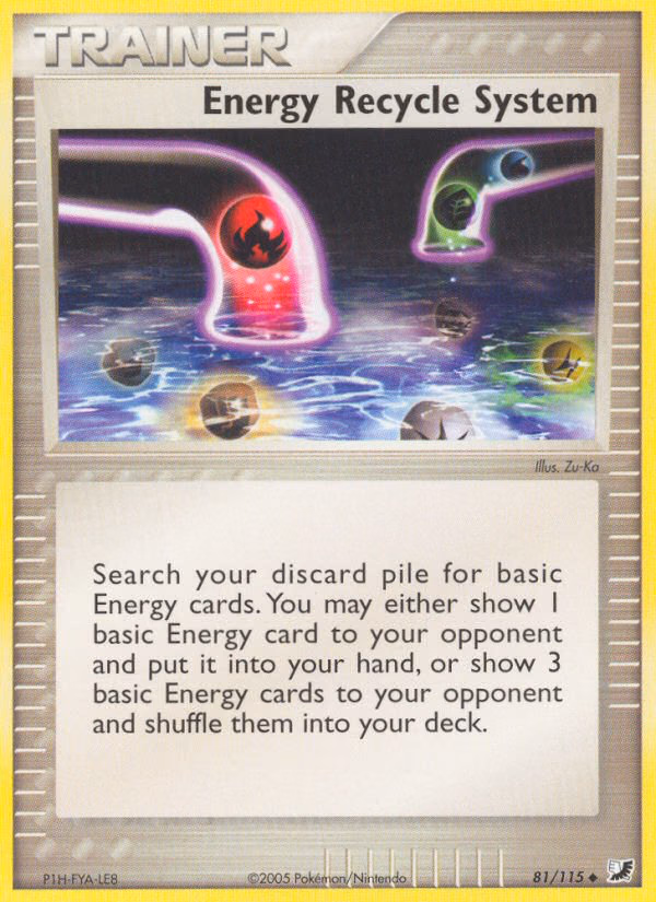 Energy Recycle System Pokemon card (81/115, Unseen Forces)
